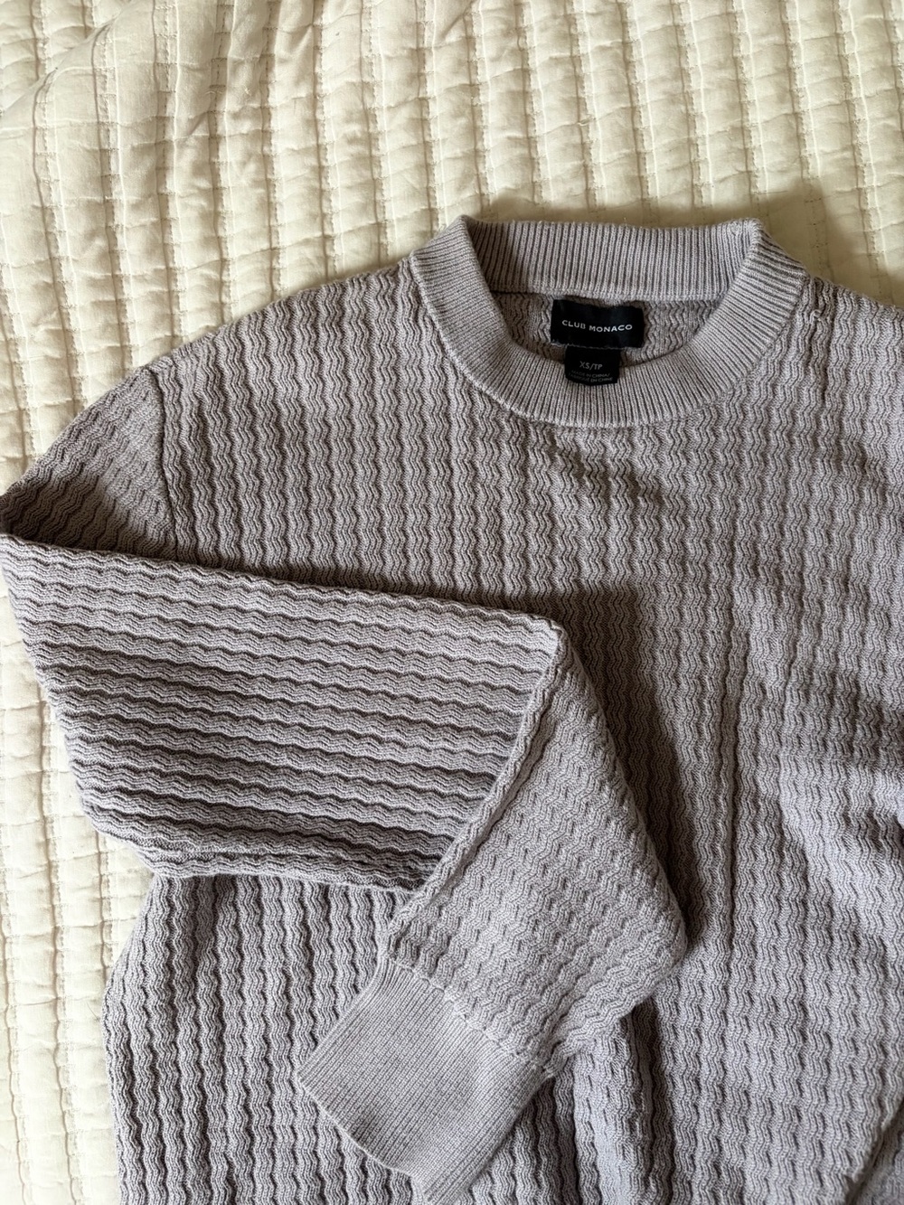 Club Monaco Crewneck Cableknit Sweater